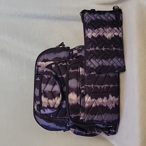 Lug Purple Shibori Canter 2 and Peekaboo Wrist Pouch with Crossbody Strap
